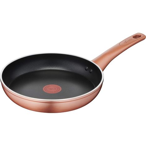 poêle, extérieur effet cuivre, aluminium anti-adhésif, diamètre 24 cm, noir (1/5)