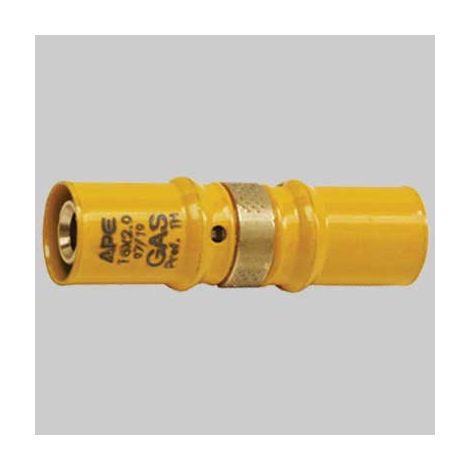 RACCORDO A PRESSARE DIRITTO DOPPIO PER GAS  16 x 16     APE RACCORDERIE