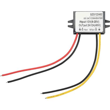 DC/DC-Aufwärtswandlermodul, IP67 wasserdichtes PP-Gehäuse, Aufwärtswandlermodul 12 V 9–20 V auf 24 V 2