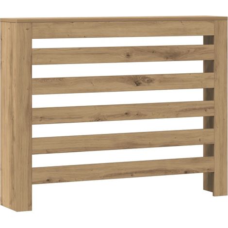 Copritirradiatore moderno in legno multistrato 104 x 20 x 82 cm con mensola decorativa rovere artigianale 020049779