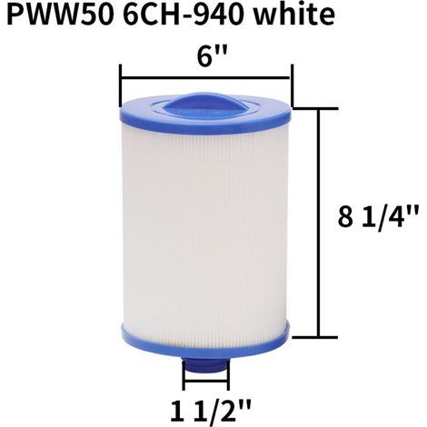 FILTER Cartouche de Filtre de Spa 2 Pièces, pour Filtre À Remous Pleatco Pww50 , Filtre De Spa pour Filtre De Remplacement Unicel 6ch-940 Spa Business Whirlpool (1/2)