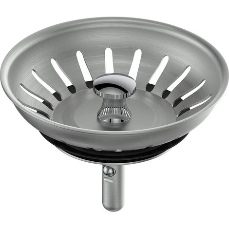 Bonde crépine évier inox – Bouchon panier filtre – Anti-déchets – Cuisine (1/5)