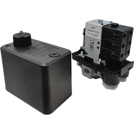 Schneider Electric – Pressostat 230V/380V – 1 à 6 bars – Raccord 1/2" – Indice de protection IP44 – Compatible surpresseurs et réservoirs à vessie