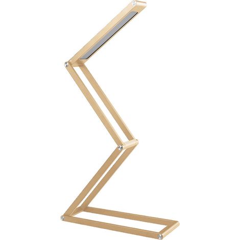 Lampe de bureau LED miniature, pliable et à intensité variable, à économie d'énergie, idéale pour la lecture, le travail ou toute autre activité. Portable et rechargeable. (1/4)