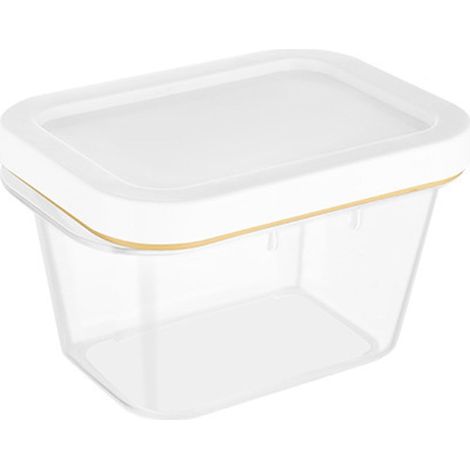 Coupe-beurre, coupe-beurre en acier inoxydable pour conserver la fraîcheur des aliments avec couvercle, récipient à beurre rectangulaire pour réfrigérateur, comptoir de cuisine, 14 x 10 x 8,5 cm (1/5)