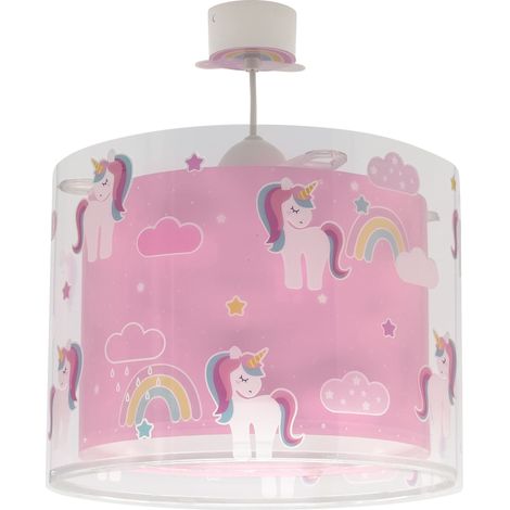 Lustre Chambre Lampe Suspension Enfant Licornes Jaune animaux, 41592, E27 (1/5)