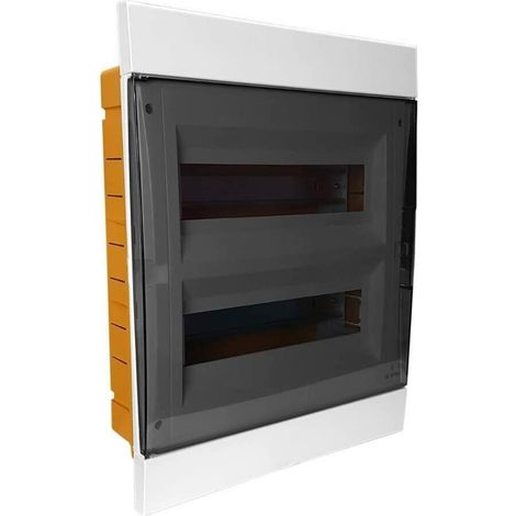 Quadro di distribuzione a incasso, 24 moduli, grado di protezione IP40, colore bianco, modello 970.24.B M-L 1077 (1/4)