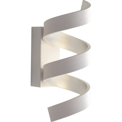 "Applique LED HELIX in alluminio bianco e argento 9W 4000K (Luce naturale)"