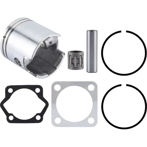 Kit joints segments piston cylindre moto 66cc 80cc Skyhawk GT5, alliage aluminium CNC Ø47mm, 1 piston 1 axe 2 segments 2 clips 1 aiguille 2 joints culasse (1/5)