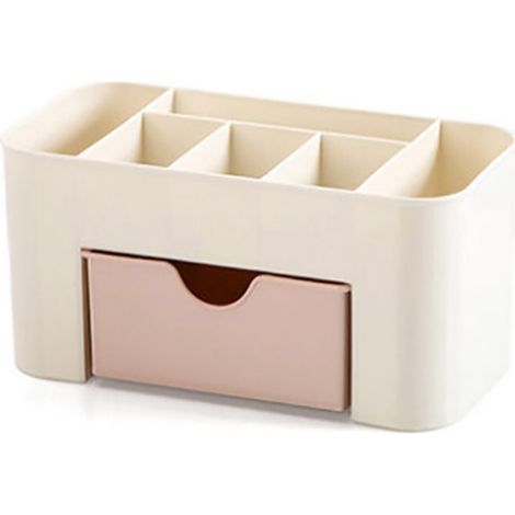 Organisateur De Maquillage - Boîte De Rangement Cosmétique - Avec Tiroirs Et Compartiments Gain De Place - 1 Pièce - Pour Salle De Bain Ou Bureau Noir (1/5)