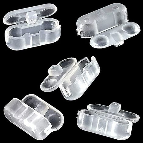 Retail vertical blind accessories: transparent beaded fasteners, 4.56MM, bead chain connectors (20 pieces). (1/5)