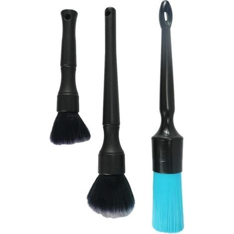 Pinceau Detailing Auto,3Pcs Brosse à Détails Auto,Brosse Nettoyage Voiture pour Roues de Nettoyage Automobile,Tableau de Bord (1/4)