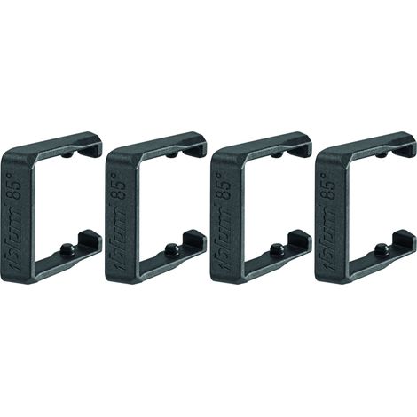 Cyclingcolors – Limiteur d'ouverture d'angle 85° pour charnière Clip Top Blumotion Cristallo – 4x plastique gris foncé – Pour portes fines