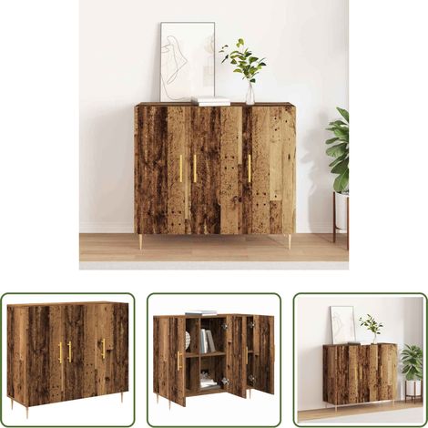 Altholz Sideboard - Sideboard Altholz 90 x 34 x 80 cm Holzwerkstoff (1/5)