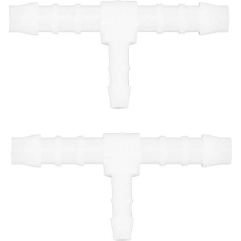 2x raccord de durite en T diamètre 6mm + 4mm + 6mm réducteur adaptateur tuyau carburant tondeuse tracteur voiture scooter (1/2)