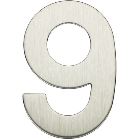 Número puerta 9 acero inoxidable con adhesivo GSC 003302619 (1/4)