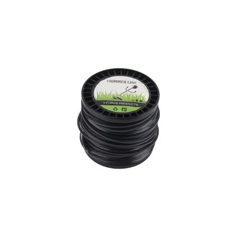 Fil de coupe-bordures de 3,3 mm, haute efficacité de coupe, faible bruit, noir, quadruple, compatible avec la plupart des tondeuses à gazon et des tondeuses agricoles. (1/5)