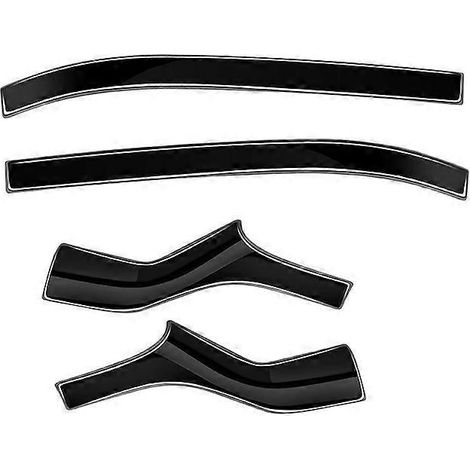 Passend für Toyota Elfa 40 Serie (23) Rückspiegelblende mit Pailletten, Zieraufkleber in Carbonfaser-Optik, Alphard – Kunststoff, glänzend schwarz