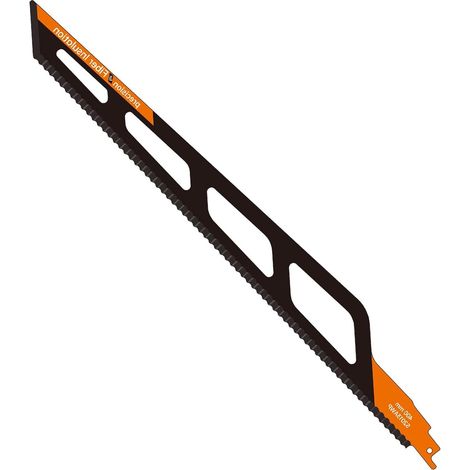 Lame Scie Sabre 400 mm pour Isolants, Lame S2013 AWP pour Laine de Roche, Laine de Verre, Laines Minérale, Panneaux Isolants et Tuyaux Isolés, Accessoire pour Scie Sabre