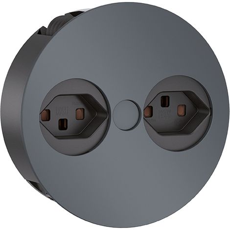 Bachmann TWIST Steckdosenleiste integriert Silber und Schwarz (1/5)