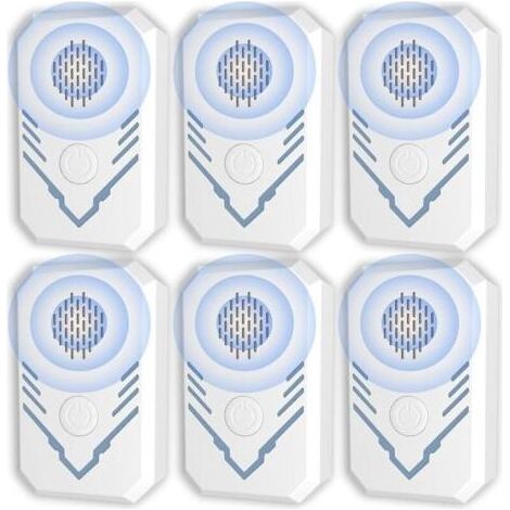 Ultrason pour Souris et Rats 6 Pièces, Anti Moustique Ultrason, Repulsif Ultrason, Appareil Ultrason pour Nuisible, Antiparasitaire Répulsif pour Moustiques 8.5x5.5x4.5cm (1/5)