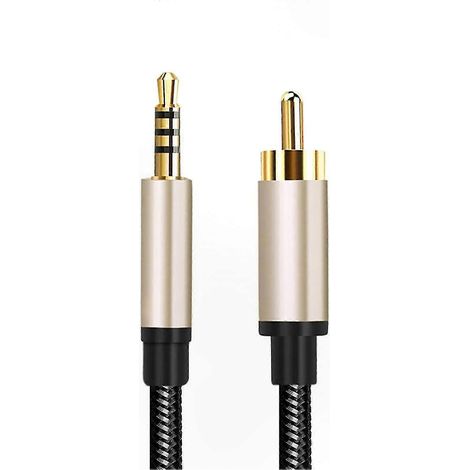 Câble audio 3,5 mm vers RCA pour la transmission audio haute définition vers les récepteurs stéréo, les projecteurs et les haut-parleurs câble coaxial numérique, 2 mètres. (1/4)