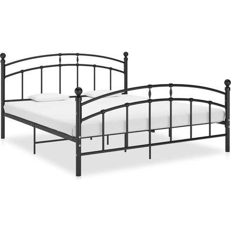 Bettgestell Schwarz Metall 160x200 cm
