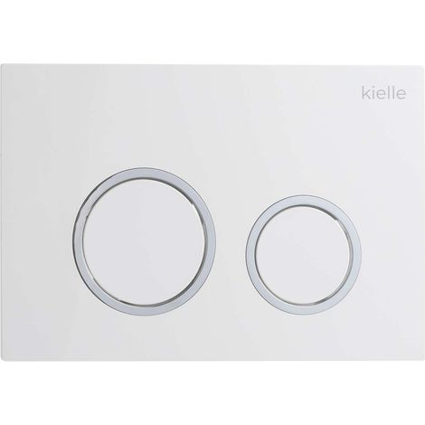 kielle Gemini New II - Placca di comando, bianco lucido/cromo 70230020 (1/2)