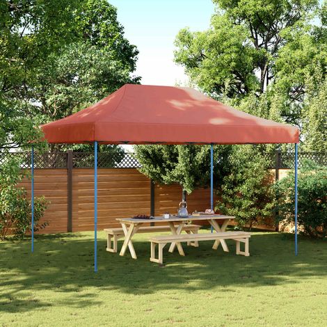 Party-Zelt Terrakotta 279 x 410 x 315 cm Oxford-Stoff