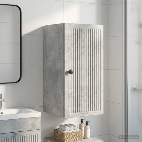 Beyamis Meuble de salle de bain mural EDE Gris béton 30 x 31 x 59 cm (1/5)