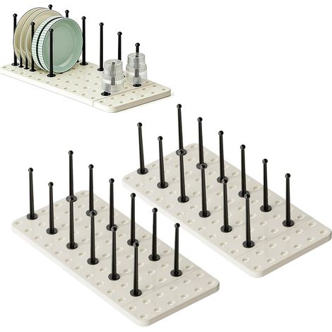 Organisateur de Tiroir de Cuisine, Lot de 2 - Rangement Casserole Tiroir, Organisateur Universel pour Casseroles, Couvercles et Récipients - Idéal pour le Rangement et Organisation de Cuisine (1/5)