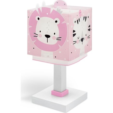 Lampe de chevet ou de table enfant Baby Jungle Rose Animaux de la jungle, 63111NS, G4 - LED 4 W - Ampoule incluse (1/5)