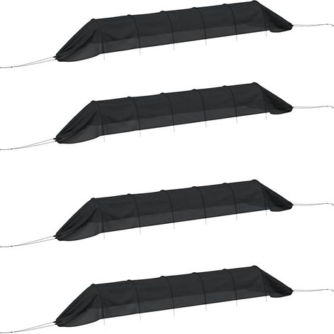 Tunnels en filet 4 pcs noir acier et polyéthylène (1/5)