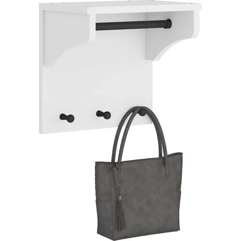 Wandgarderobe SANDNES Weiß 43x30x42 cm Massivholz Kiefer