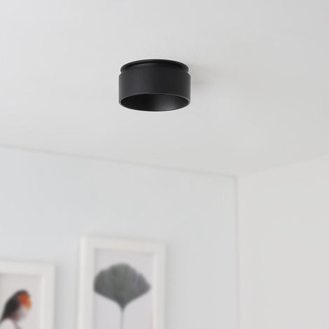 Einbaustrahler Rahmen rund indirektes Licht für GU10/GU5.3 und Module - Farbe: Schwarz (1/4)