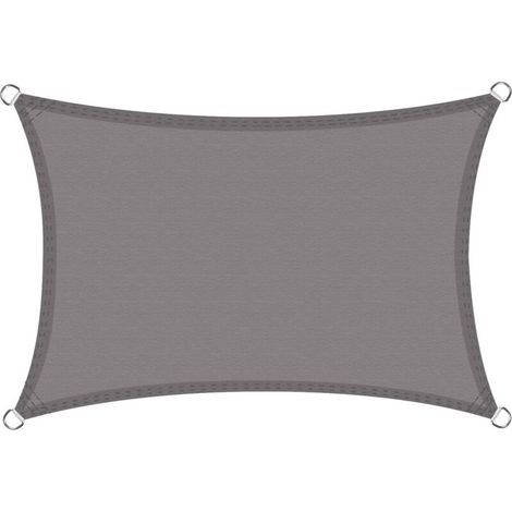 Voile d'ombrage Imperméable Rectangulaire 2x3m, Toile Ombrage PES Résistant à l'eau, Filet dombrage Rectangle 3x2m, Résistant 98% Protection Rayons UV pour Patio Extérieur, Gris Graphite 2x3-DOU