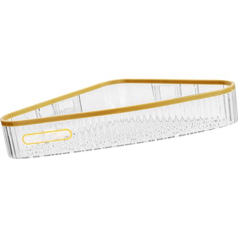 Wandregal, ohne Bohren, Duschregal, Badezimmer, für den Heimgebrauch, dreieckig, transparent (1/5)