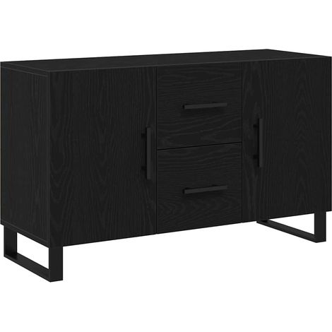 Maison Exclusive - Aparador Roble Negro 100 x 36 x 60 cm Madera d (1/5)