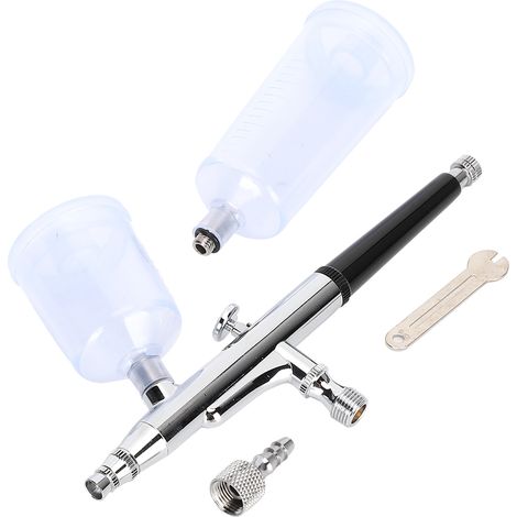 Kit aérographe à double pot pour nail art, maquillage et peinture, pistolet à peinture T131