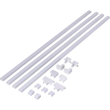 Sygonix SY-6737520 Kabelkanal Verbindungsstück (L x B x H) 1000 x 24 x 15 mm 1 Set Weiß