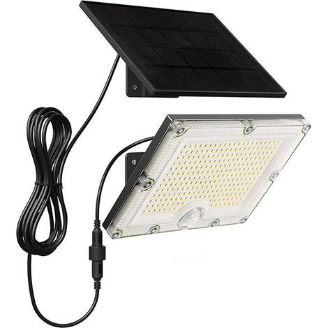Silumen – Projecteur solaire 10W avec détecteur de mouvement PIR – IP65 étanche – Blanc froid 6400K – 1200 lumens – 3 modes d’éclairage (1/4)