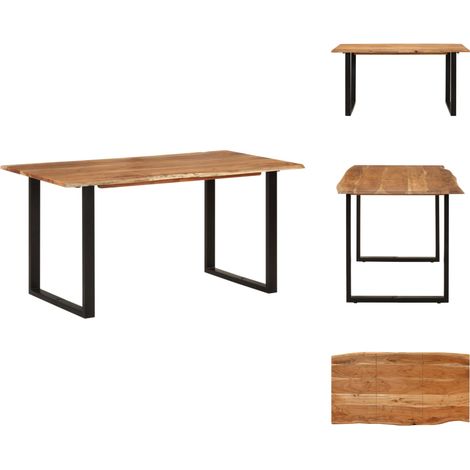 Esstische - Living Esstisch 154x80x76 cm Massivholz Akazie (1/5)