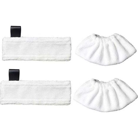 Compatible avec les accessoires de chiffon vapeur Karcher Black Label et le balai vapeur Karcher Magic Floor Mop SC Series (2 Black Label + 2 chiffons vapeur fins) (1/4)