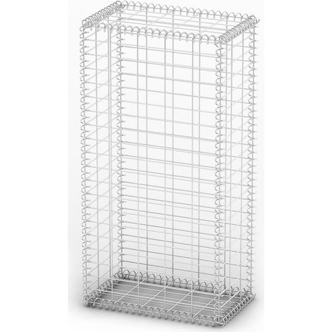 INLIFE Panier de gabion avec couvercle Fil galvanisé 100 x 50 x 30 cm (1/5)