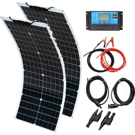 Kit de panneaux solaires, 50W - 100W de puissance, silicium monocristallin, design flexible (1/2)