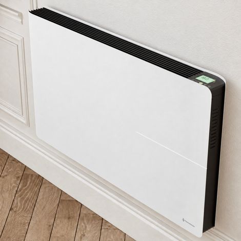 Radiateur électrique connecté 2000W double système de chauffe horizontal Blanc Molia