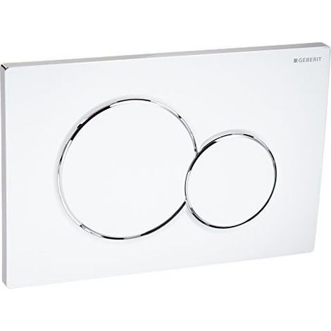Compatible Geberit Sigma01 115.770.21.5 Plaque Déclenchement - Double Rinçage Chrome Poli (1/2)