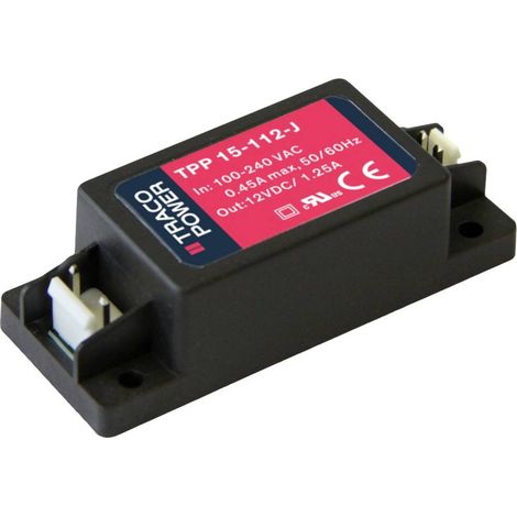 TracoPower TPP 15-109-J Alimentatore a commutazione. 9 V/DC 1.67 A 15 W