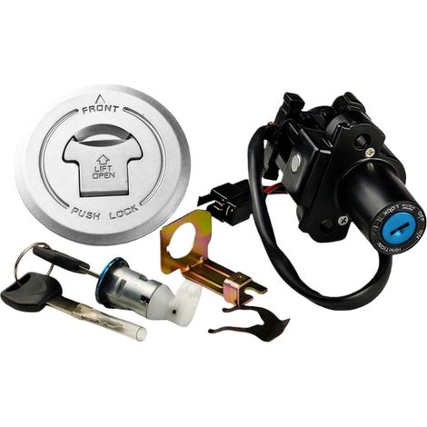 Motorcycle modification parts compatible with CBR250R lock set, full set of locks for steering wheel and ignition switch, high quality. (1/4)