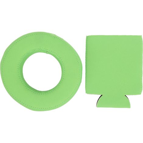 Porte-canette flottant de 330 ml avec couvercle en néoprène, vert, pour piscine. (1/5)